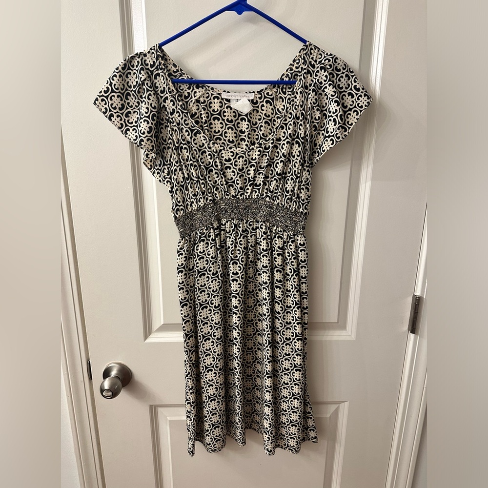 Anthropologie dress with metallic detailing
